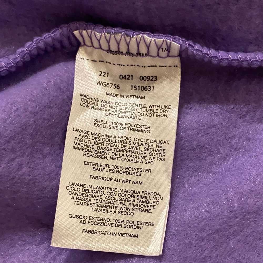 NWT Columbia Girls' Lavender Full‑Zip Benton Springs Fleece Jacket Size Youth L - Picture 8 of 8